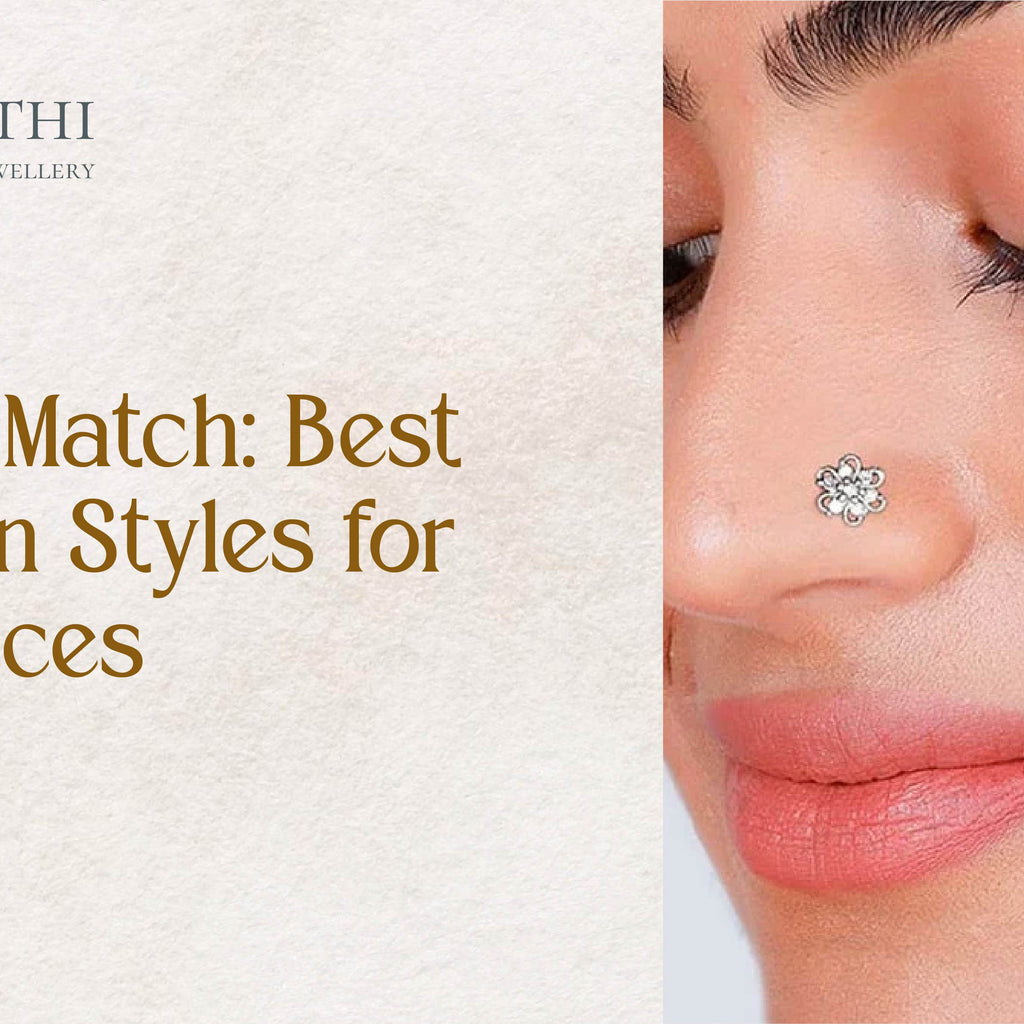 Best Nose Pin Styles for Oval Faces | Samskruthi Silver – Samskruthisilver
