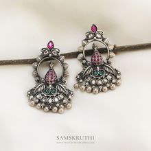 Load image into Gallery viewer, Dancing peacock earrings
