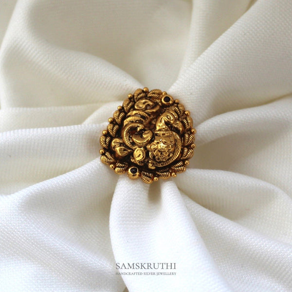 Golden Peacock Ring