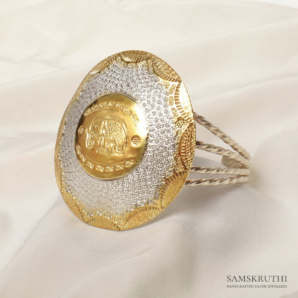 Dual tone elephant bangle
