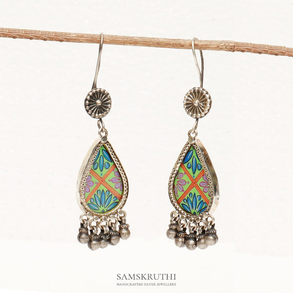 Handpainted ghungroo earring