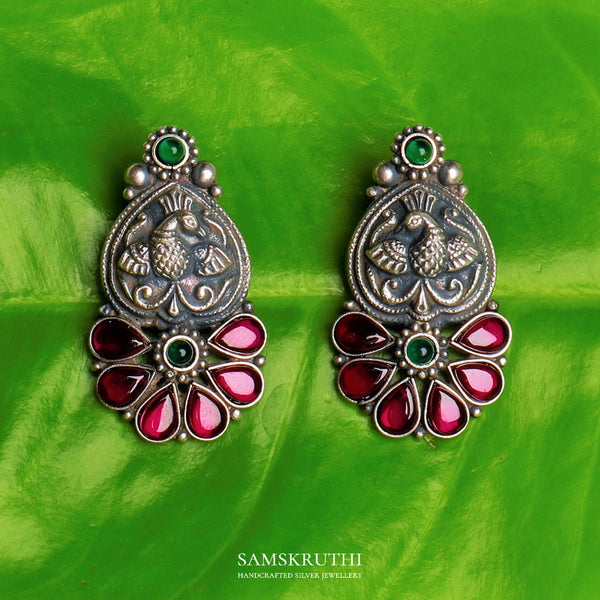 Ruby petal stud